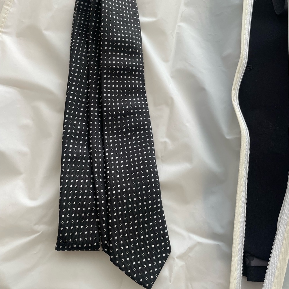 Michael Kors Boy Elegant Black Polka Dot Tie